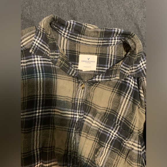 Distressed Flannel Button Up - Picture 3 of 4